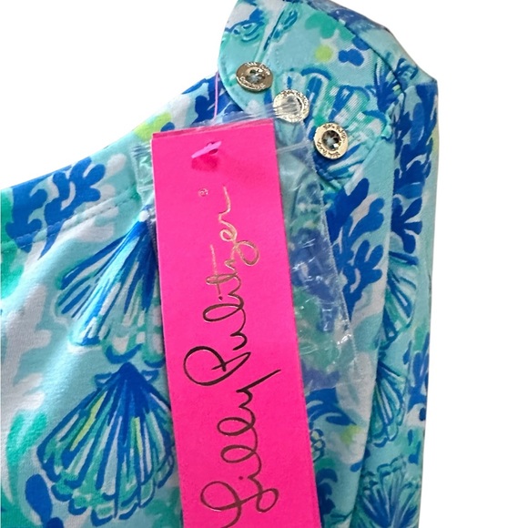 Lilly Pulitzer blue Sophie Dress, ‘Seeing Double’ pattern. Size L NWT - Picture 8 of 9
